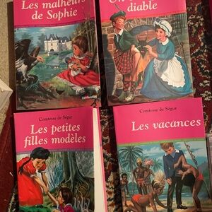 Set of Comtesse de Ségur Books with Pink Covers